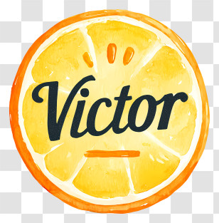 Victor Logo - Victor Orange Watercolor Badge Transparent PNG