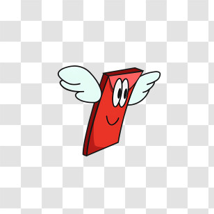 Icon - Flying Red Book With Wings Transparent PNG