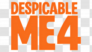 Despicable Me 4 Logo - Despicable Me 4 Movie Poster Transparent PNG