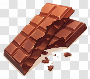 Broken Chocolate Bar - Stack Of Broken Chocolate Bars With Crumbs Transparent PNG