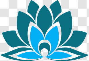 Silhouette - Blue Lotus Design Transparent PNG