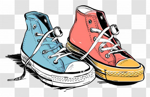 Shoes - Colorful Sneakers Illustration Transparent PNG