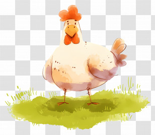 Cute Chicken - Cute Farm Chicken Illustration Transparent PNG