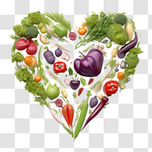World Food Day - Vegetables Arranged In Heart Shape Transparent PNG