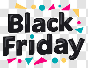 Black Friday - Black Friday Colorful Text Transparent PNG