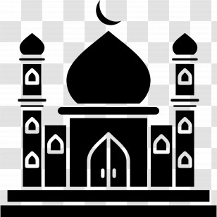 Mosque - Simple Mosque Icon In Silhouette Style Transparent PNG