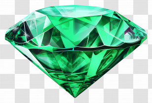 Emerald Gemstone - Green Diamond Jewel Illustration Transparent PNG
