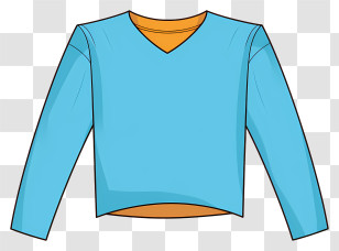 Blue Long Sleeved Shirt - Blue Long Sleeve Shirt For Casual Wear Transparent PNG