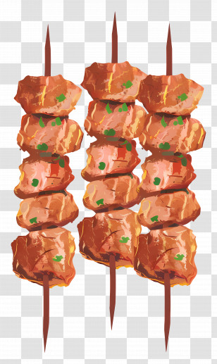 Meat Skewers - Grilled Meat Skewers With Herbs Transparent PNG