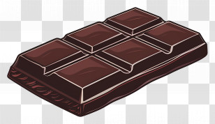 Chocolate Bar - Delicious Dark Brown Chocolate Bar Transparent PNG