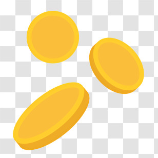 Icon - Yellow Coins Illustration Transparent PNG
