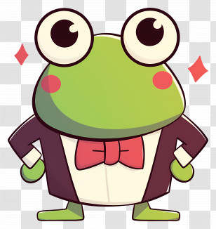 Keroppi - Green Cartoon Frog In Suit Transparent PNG