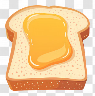 Toast - Toast With Butter Spread On Top Transparent PNG