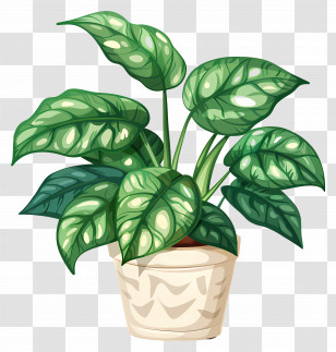 Plant - Illustrative Potted Houseplant Transparent PNG