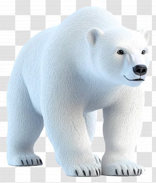 Ice Bear - Majestic Polar Bear In Arctic Transparent PNG