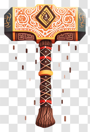 Hammer - Decorative Hammer With Intricate Designs Transparent PNG