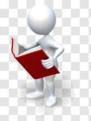 Stick Figure - Cartoon Figure Holding A Red Book Transparent PNG