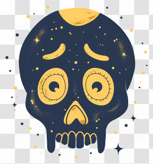 Halloween Skull - Dark Skull Cartoon Illustration Transparent PNG