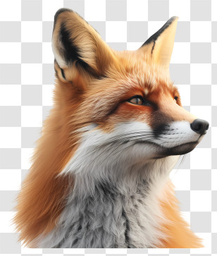 Fox - Realistic Red Fox Illustration Transparent PNG