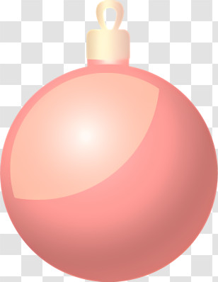 Pink Ornament - Pink Shiny Christmas Ornament Ball Transparent PNG