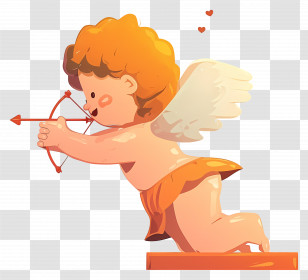 Cute Cupid - Cupid With Bow And Arrow Transparent PNG