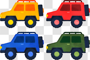 Car - Set Of Colorful Toy Cars For Kids Transparent PNG
