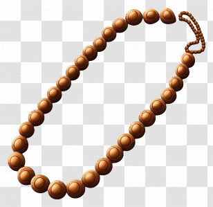 Tasbih - Wooden Prayer Beads Symbolizing Spirituality Transparent PNG