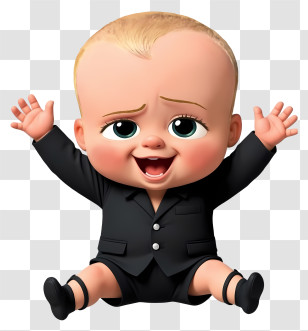 Boss Baby - Boss Baby In Suit Illustration Transparent PNG