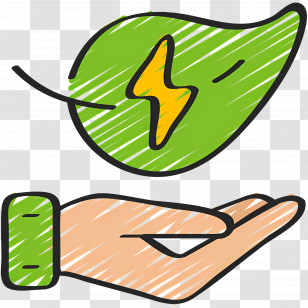 Sustainability - Sustainable Energy Leaf In Hand Transparent PNG