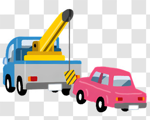 Cartoon Car - Tow Truck Towing Car Transparent PNG