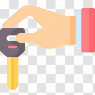 Car Key - Hand Holding Key Icon For Security Transparent PNG