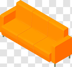 Icon - Modern Orange Sofa For Cozy Interiors Transparent PNG