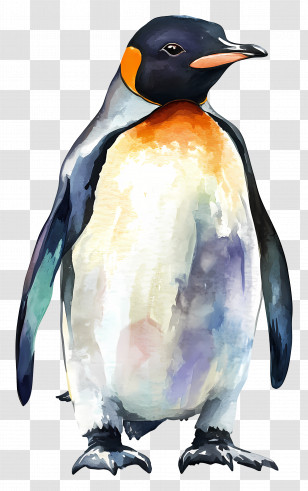 Watercolor Penguin - Watercolor Penguin Illustration Transparent PNG
