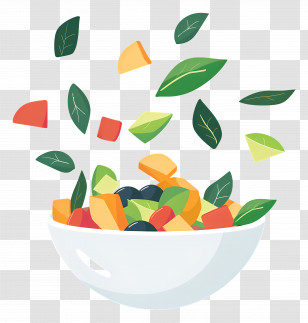 Fruits Salad - Fresh Vegetable Salad Illustration Transparent PNG