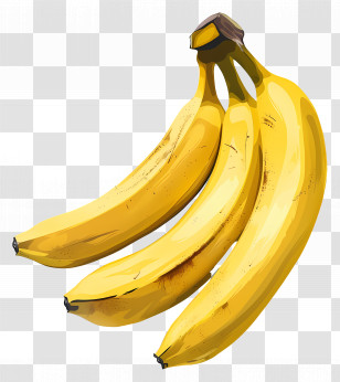 Bananas - Fresh Yellow Banana Illustration Transparent PNG