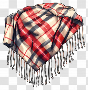 Blanket - Checkered Plaid Scarf Transparent PNG