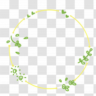 Flower Line - Floral Circle Frame Transparent PNG