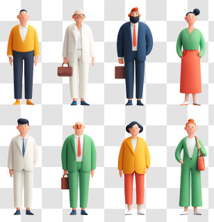 Business People - Diverse Group Of Business Professionals Transparent PNG