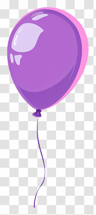 Single Balloon - Purple Party Balloon Transparent PNG