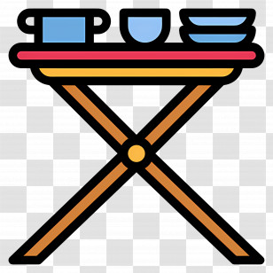 Coffee Table - Dining Table With Dishes Transparent PNG