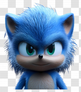Sonic The Hedgehog - Cute Blue Hedgehog Character Transparent PNG