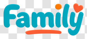 Family Logo - Turquoise Family Handwritten Logo Transparent PNG