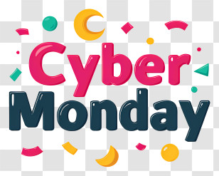 Cyber Monday - Cyber Monday Sale Text Graphic Transparent PNG