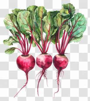 Beetroot - Beetroots With Leaves Illustration Transparent PNG