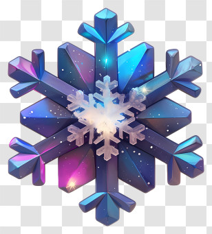 Snowflake Animated - Shiny Crystal Snowflake Transparent PNG