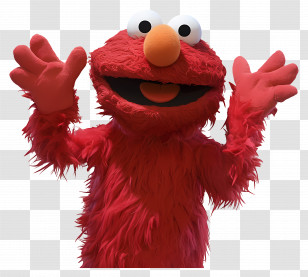 Elmo - Red Furry Cartoon Character Transparent PNG