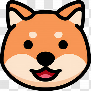 Dog Emoji - Shiba Inu Emoji Illustration Transparent PNG