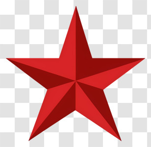 Communist Party - Red Geometric Star Icon Transparent PNG