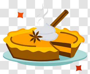 Pumpkin Pie - Hot Pumpkin Pie With Whipped Cream Transparent PNG
