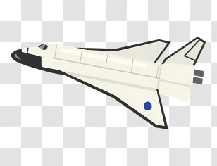 Icon - Minimalistic Space Shuttle Illustration Transparent PNG
